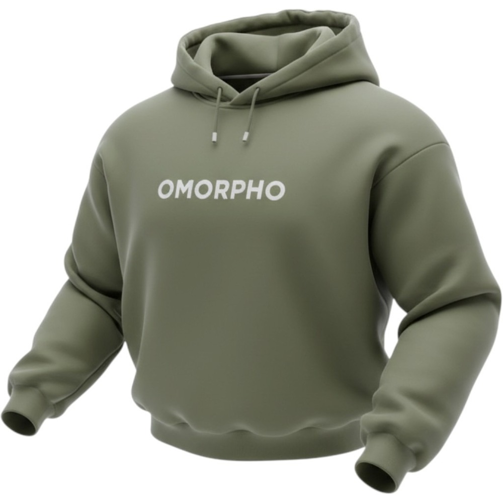Omorpho Gravity Sportswear Hoodie Women Medium Green Good Graphic Logo USA Made